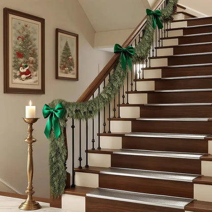 2-Pack 6FT Real Touch Artificial Cedar Garland - Lifelike Faux Holiday Greenery for Mantel
