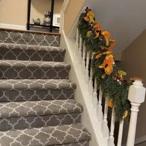 2-Pack 6FT Real Touch Artificial Cedar Garland - Lifelike Faux Holiday Greenery for Mantel